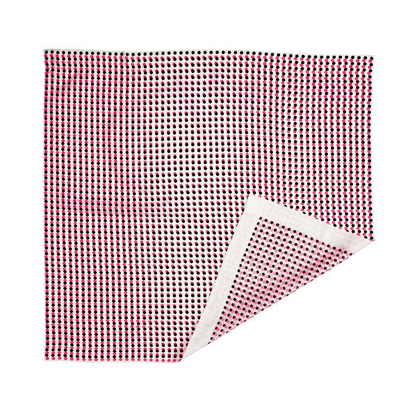 플랫폼엘 martens and martens double silk screen-printed scarf (black&pink)